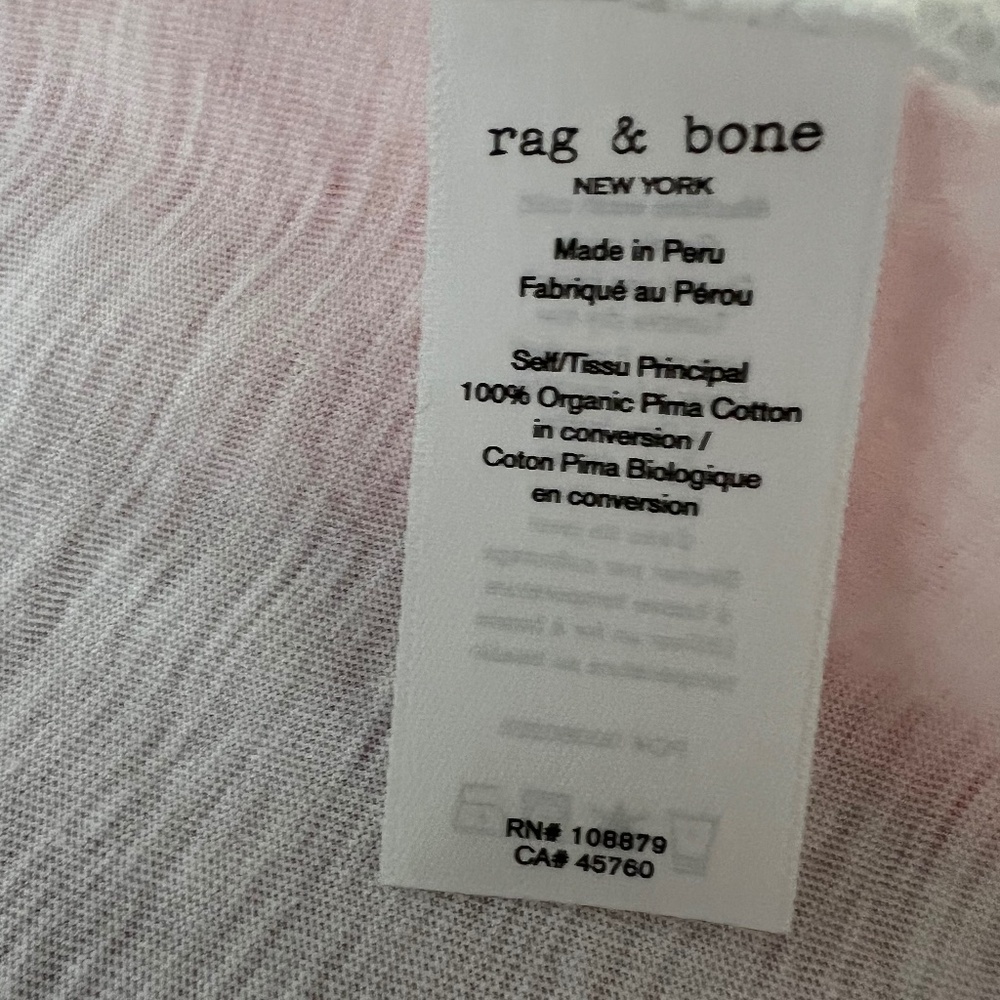 Rag & Bone Tee, The Slub Tee, White, M - NWT - Picture 7 of 8